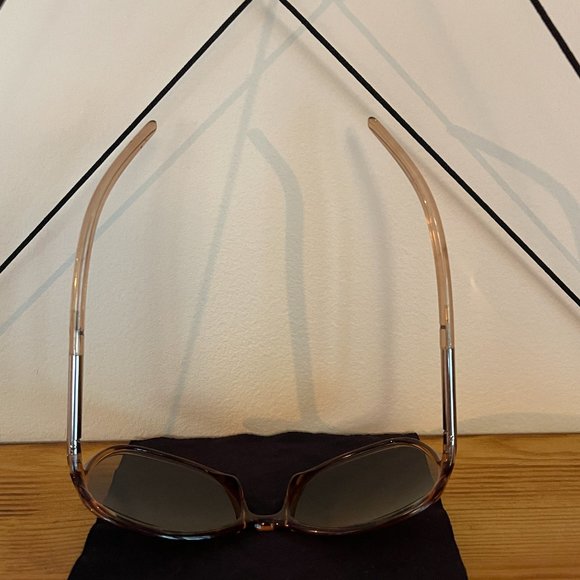 Burberry Tan Acetate Women's Butterfly Sunglasses - Picture 8 of 8